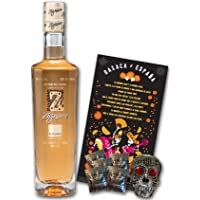 Los mejores  - Zignum Reposado + Calavera hojalata artesana- poema y 6 bolsitas de sal de gusano- mezcal - 700 ml